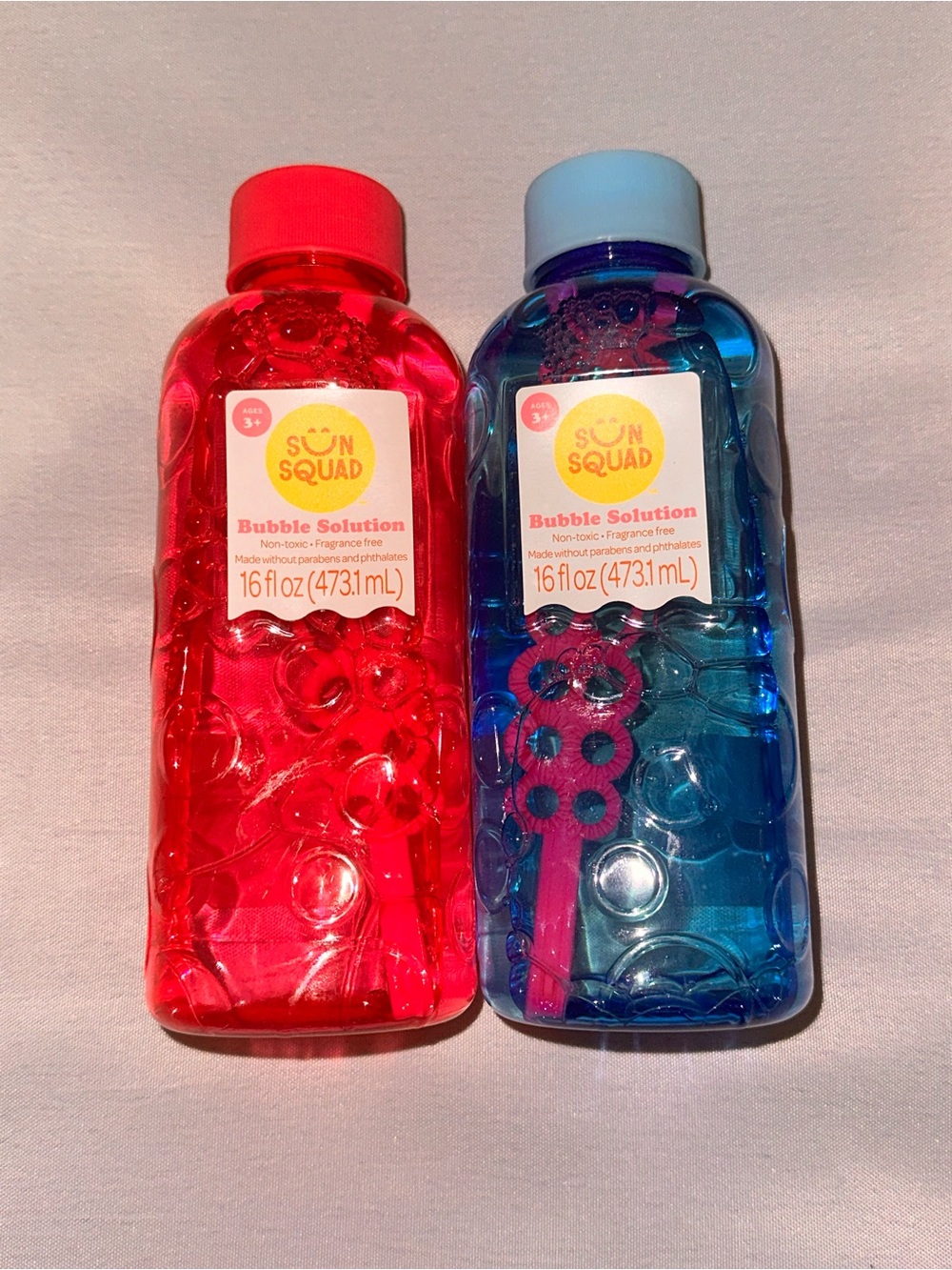 Kid’s Bubble Solution - Pink and Blue - 2 Pack Set